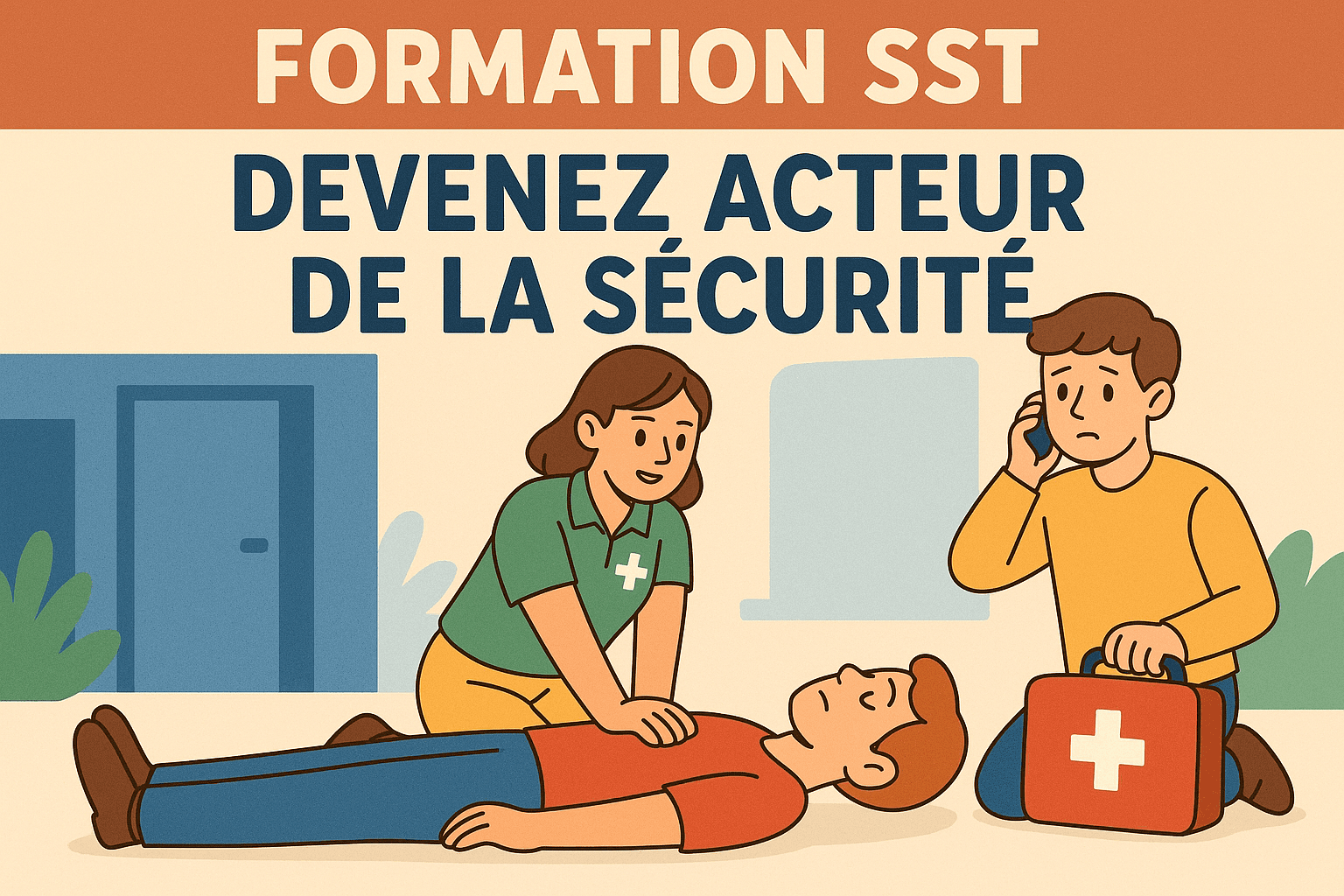 Session de formation MAC SST avec mannequin de réanimation cardio-pulmonaire en entreprise